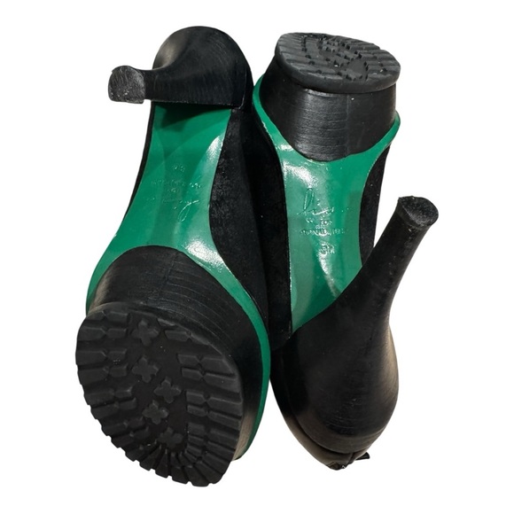 Lisa for Donald J Pliner Black Suede & Leather Platform Booties β Size 8M β MINT - Picture 2 of 6